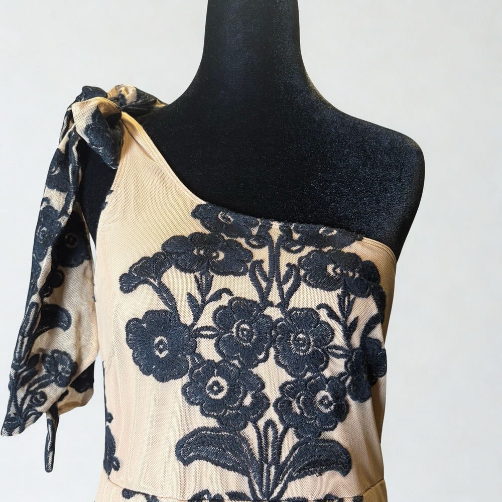 For Love & Lemons Temecula Mini Dress Medium Embroidery Lace Romantic Black - Picture 8 of 15